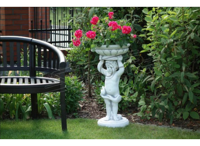 Natur Blumenkübel Pflanz Kübel Dekoration Blumentöpfe Garten Vasen Figur